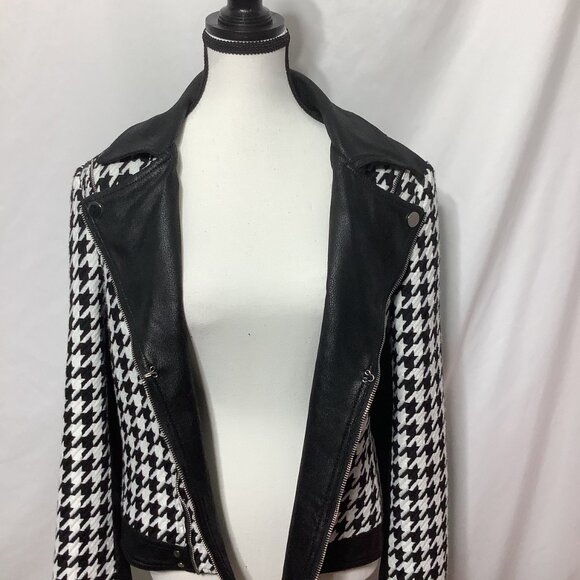NWT INSIGHT HOUNDSTOOTH MOTO FALL JACKET SIZE 12 - Picture 2 of 6
